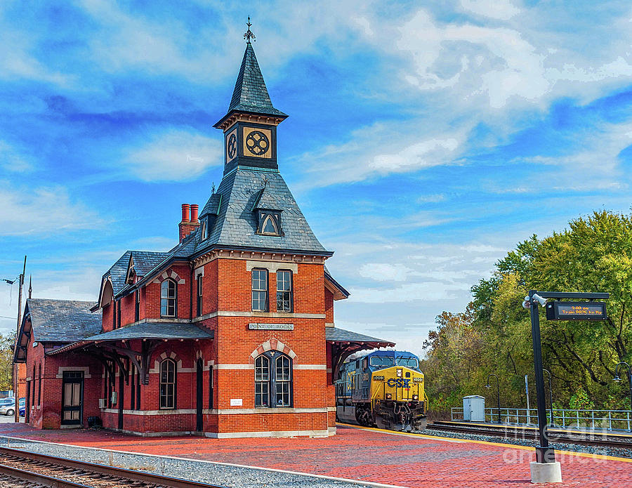 CSX Train at Point of Rocks Train Station Maryland Photograph by Thomas Marchessault - Pixels
