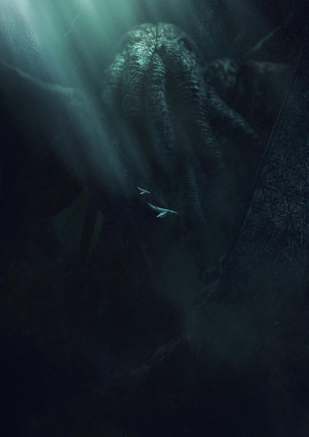 Lovecraft Photograph - Cthulhu and the Whales by Guillem H Pongiluppi