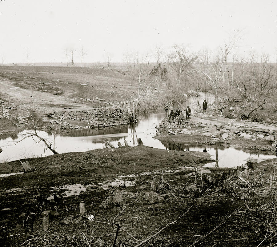 Cub Run, Va. View with destroyed bridge Painting by - Fine Art America