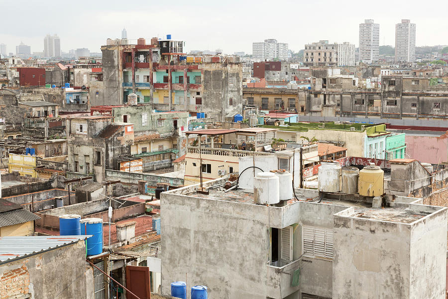 Aerial Photograph - Cuba, Havana Overview Of Buildings by Jaynes Gallery Aerial Photograph - Cuba, Havana Overview Of Buildings by Jaynes Gallery