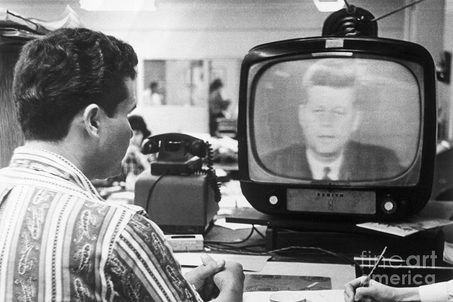 Cuban Man Watching President Kennedy Photograph by Bettmann