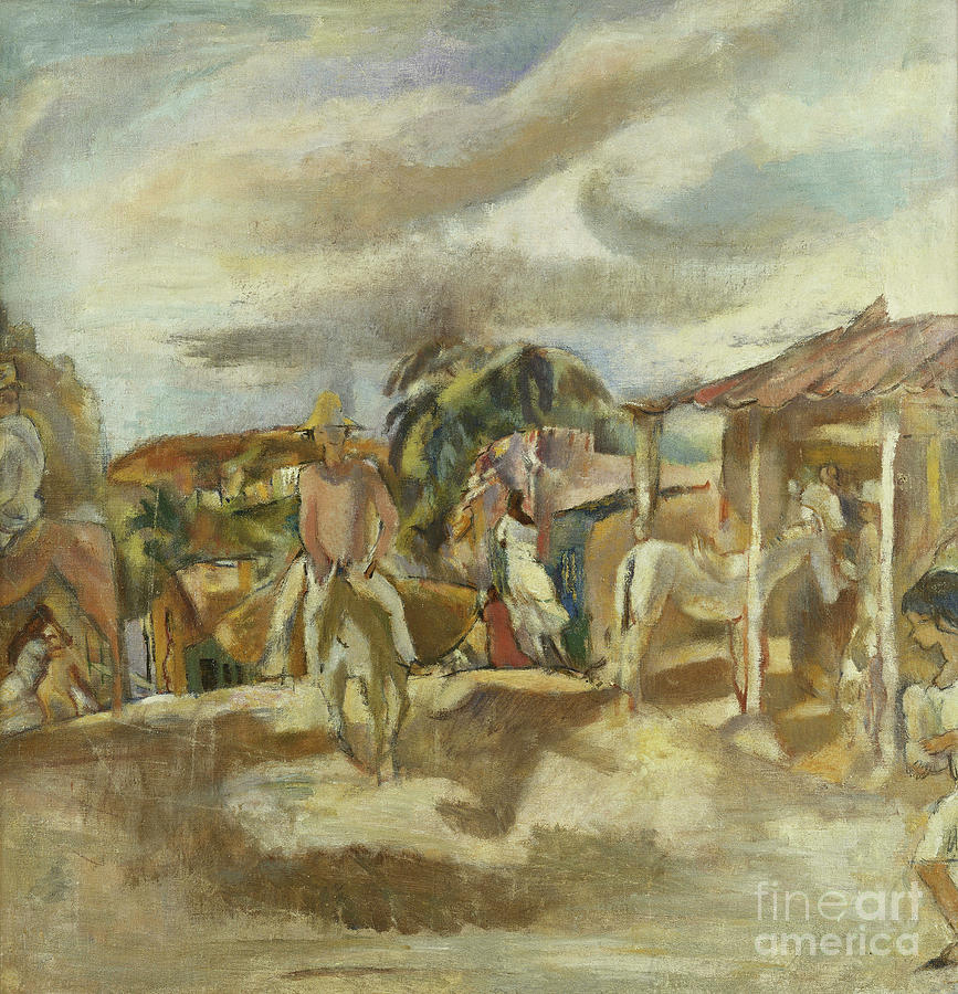Jules Pascin Painting - Cuban Village; Village Cubain, C.1917-1918 by Jules Pascin