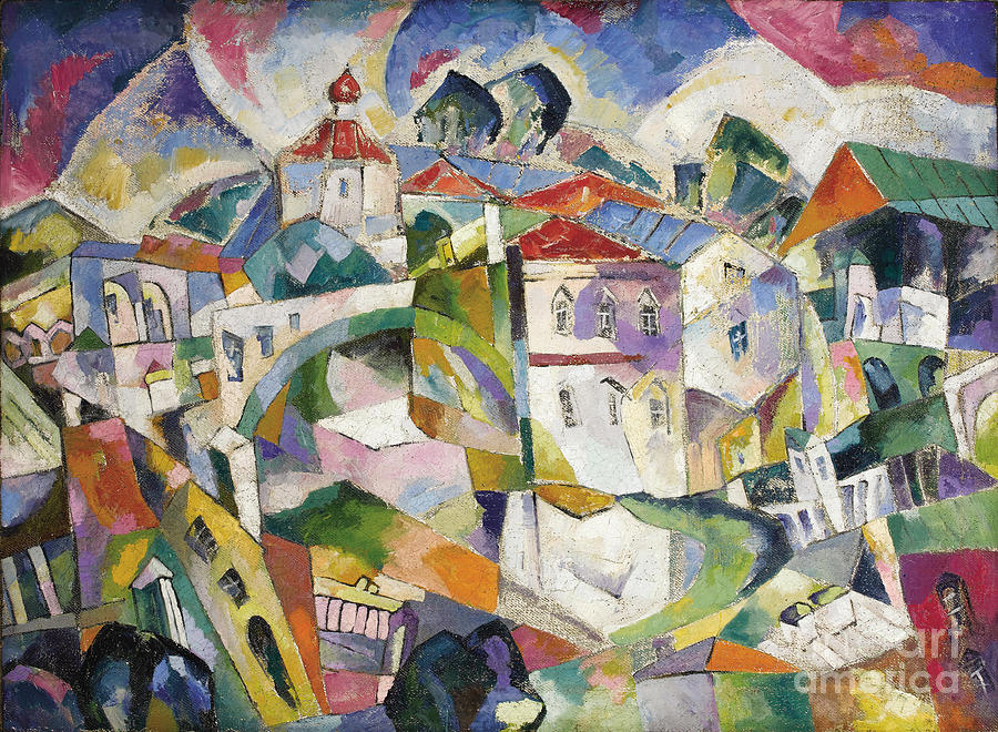 Cubist Cityscape, 1910s. Artist Drawing by Heritage Images Cubist Cityscape, 1910s. Artist Drawing by Heritage Images