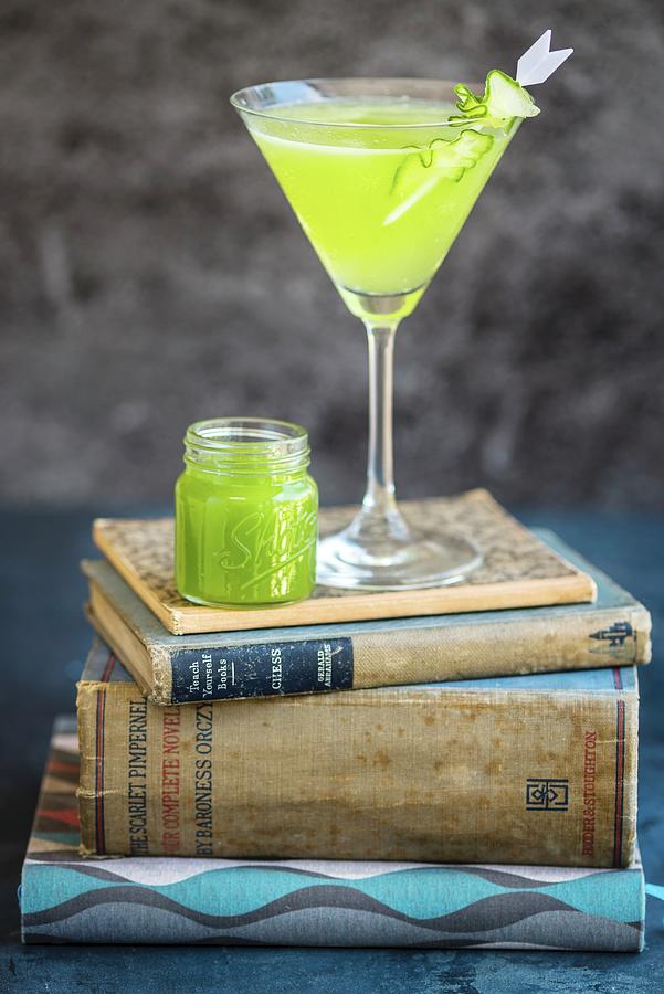 Cucumber Gin Martini Photograph by Lucy Parissi