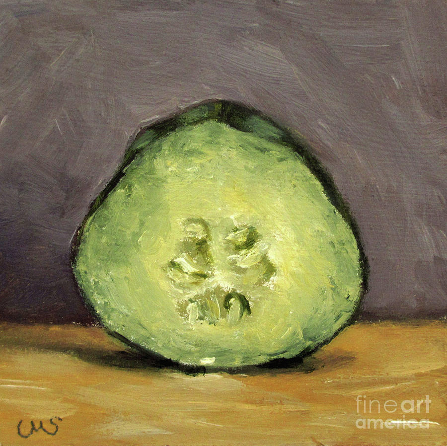 Cucumber Painting by Ulrike Miesen-Schuermann