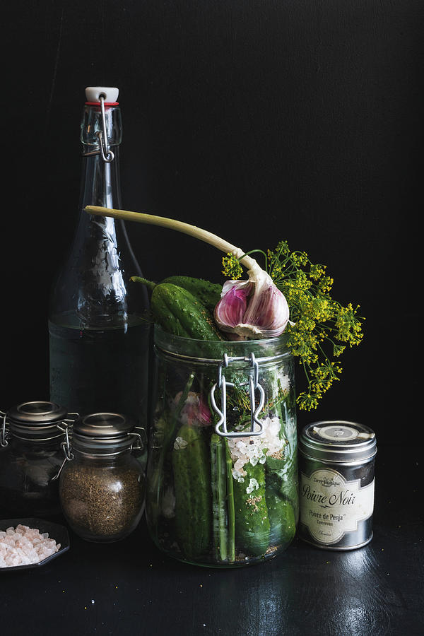 Cucumbers In A Jar Photograph by Lilia Jankowska