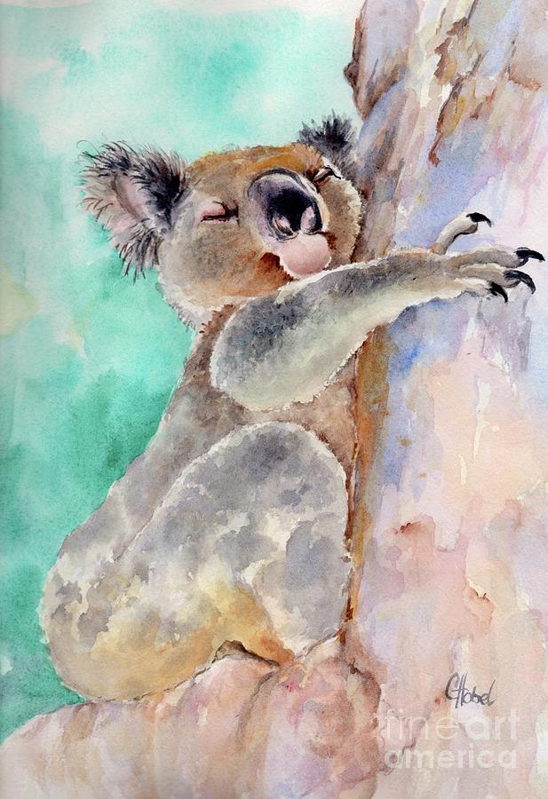 Cuddly Koala Watercolor painting Painting by Chris Hobel