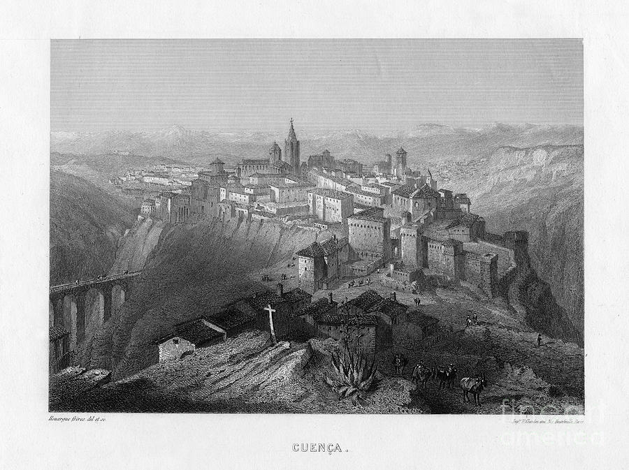 Cuenca, Spain, 19th Century.artist Drawing by Print Collector