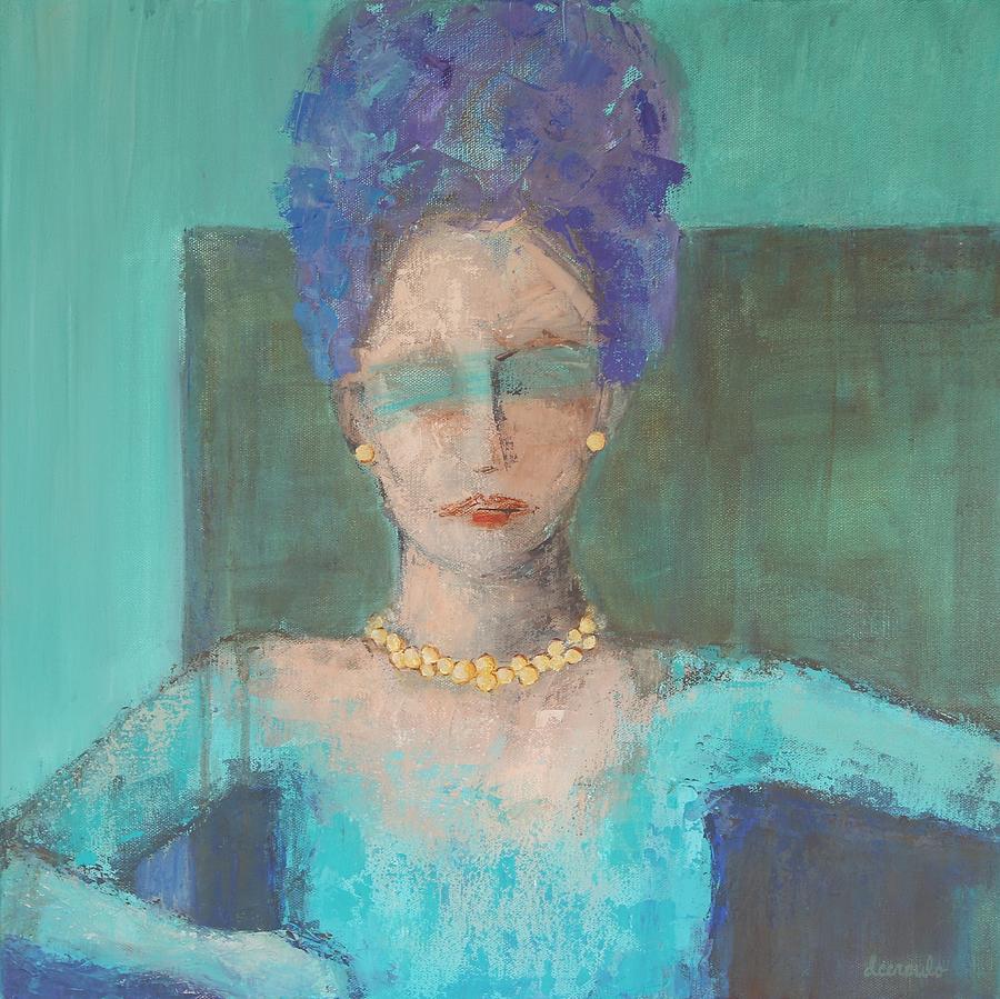 Tiffany Blue Painting - Cultivating Anonymity by Donna Ceraulo