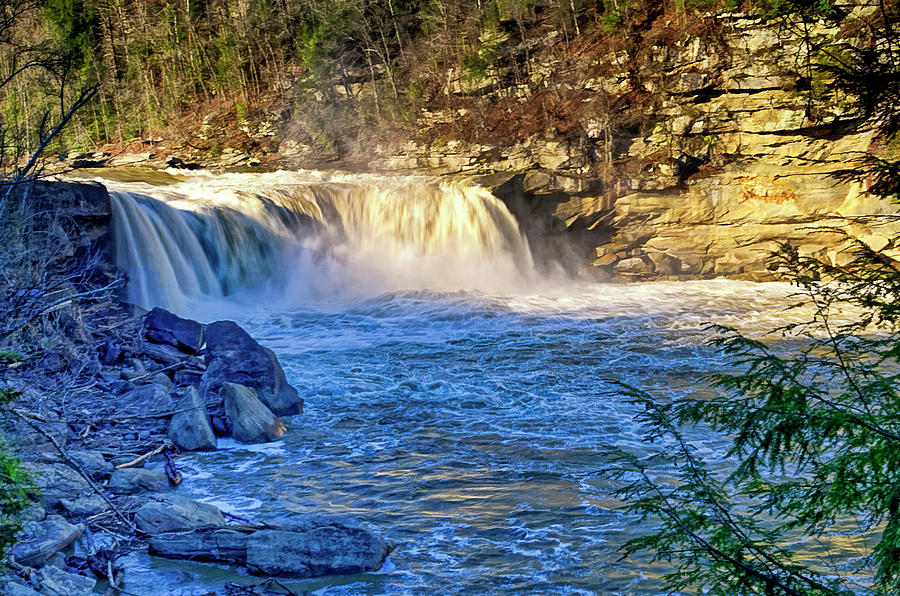 Fall Photograph - Cumberland Falls, sometimes called the Little Niagara, the Niagara of the South, or the Great Falls, by Tony Crehan