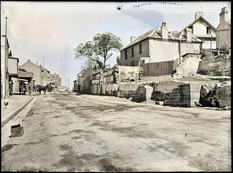 Cumberland St, The Rocks Looking South., Glass Negatives Of The Rocks, Sydney, Ca. 1890-1910, By Wil Painting