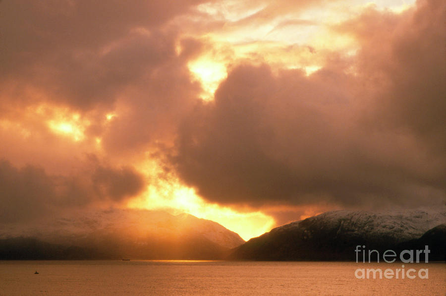 Cumulus Clouds Above A Scottish Loch. Photograph by John Heseltine/science Photo Library