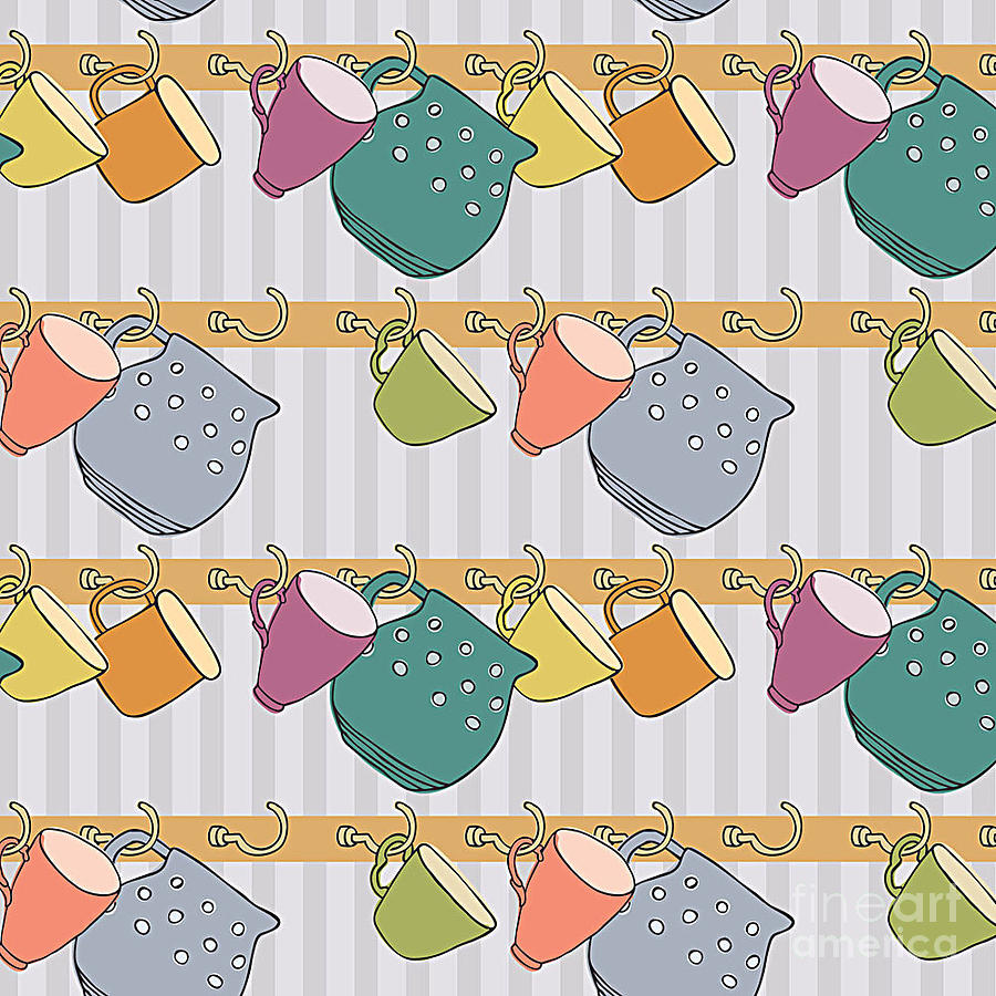 Tray Digital Art - Cup Background by Nenilkime Tray Digital Art - Cup Background by Nenilkime