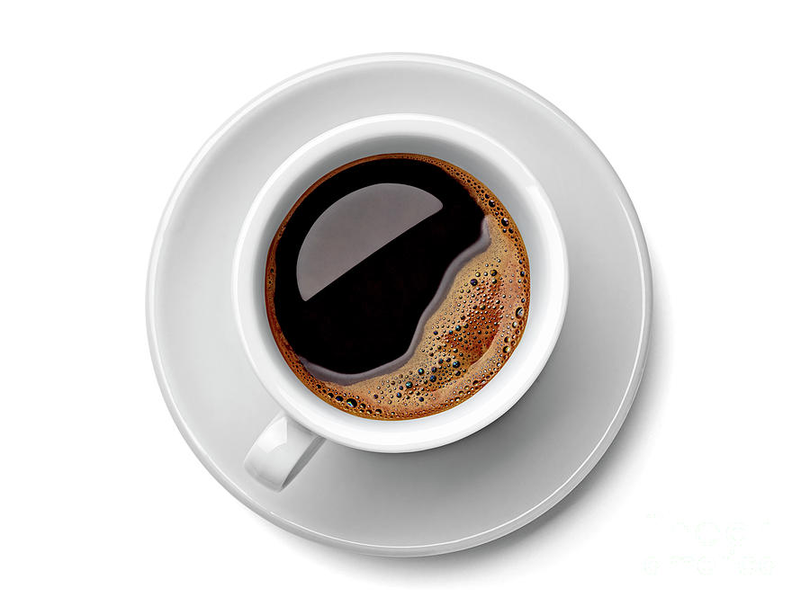 Cup Of Black Coffee On White Background Photograph by Westend61