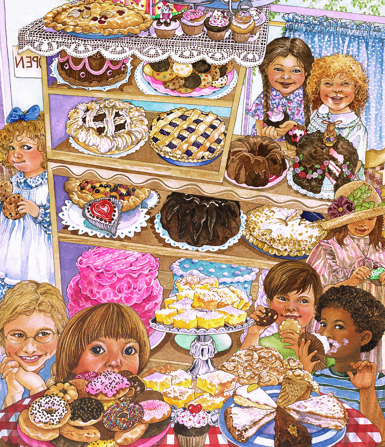 Cupcakes Painting by Wendy Edelson