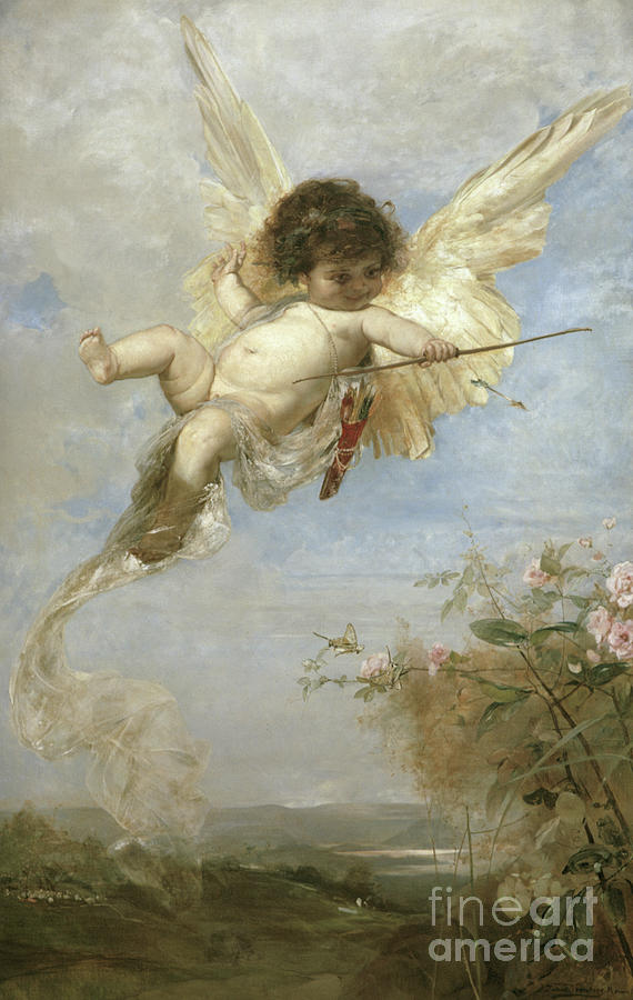 Cupid, 1878  Painting by Julius Kronberg