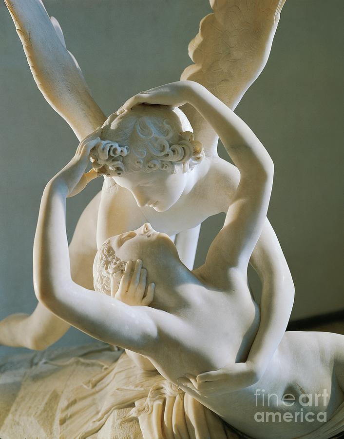 Cupid And Psyche By Antonio Canova, Marble Photograph by Antonio Canova