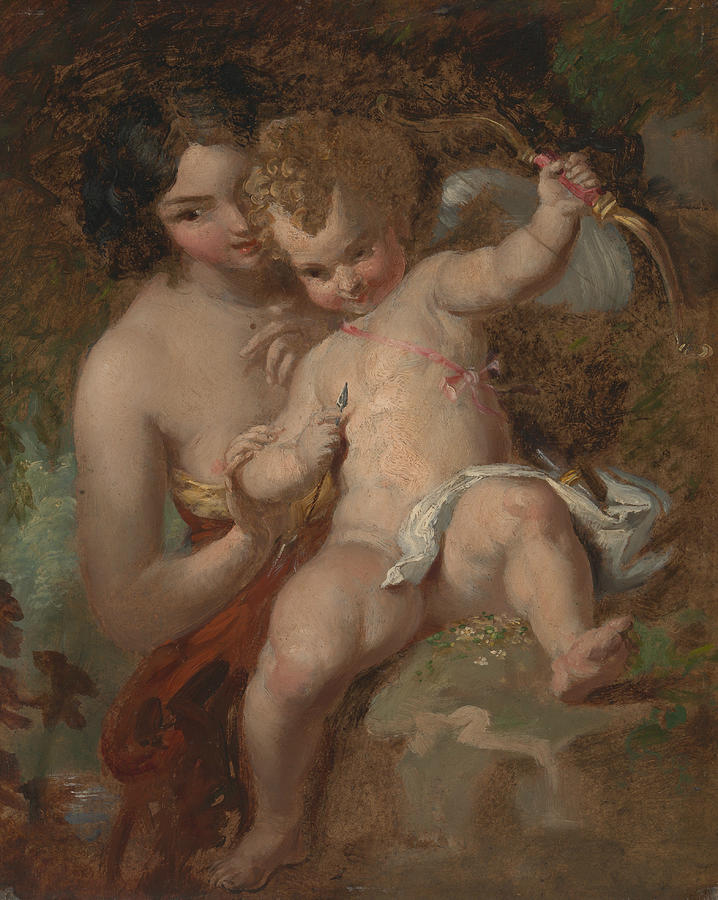 Cupid Armed Painting by William Hilton