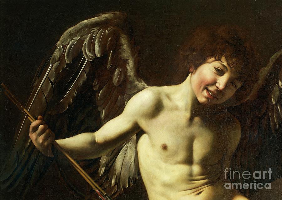 Cupid, Detail From Amor Victorious, Circa 1602 By Caravaggio Painting by Caravaggio