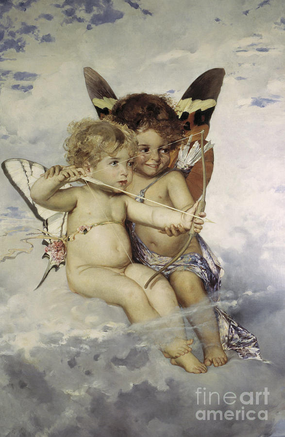 Cupids, 1881 Painting by Julius Kronberg