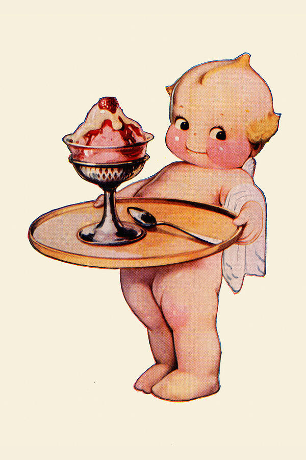 Cupie Doll Ice Cream Painting by Unknown