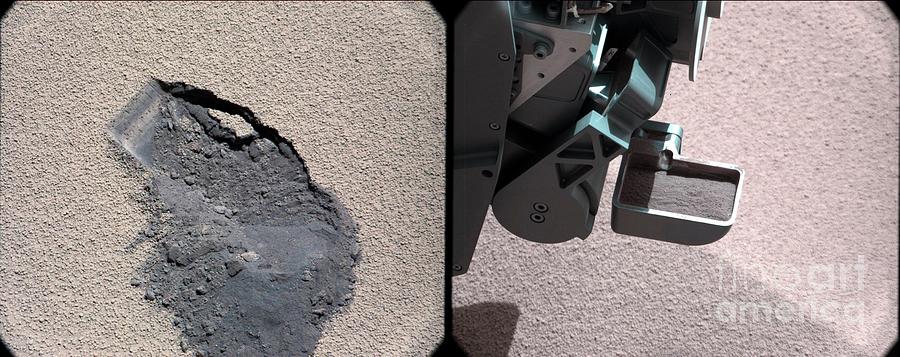 Curiosity Rover Collecting Martian Soil Photograph by Nasa/science Photo Library