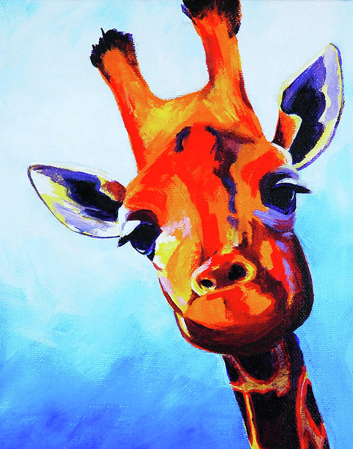 Curious Giraffe Painting by Corina St. Martin | Fine Art America