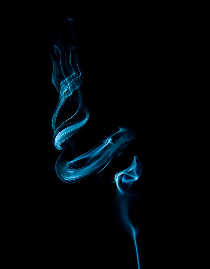 Curls Of Blue Smoke Photograph by Chad Baker