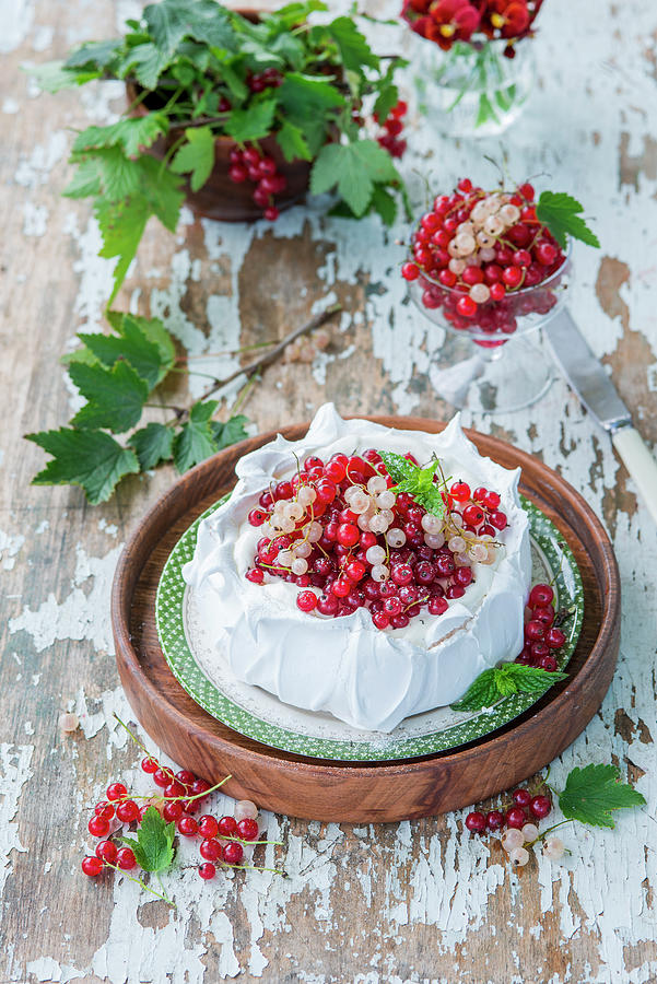 Currant Pavlova Cake Photograph by Irina Meliukh