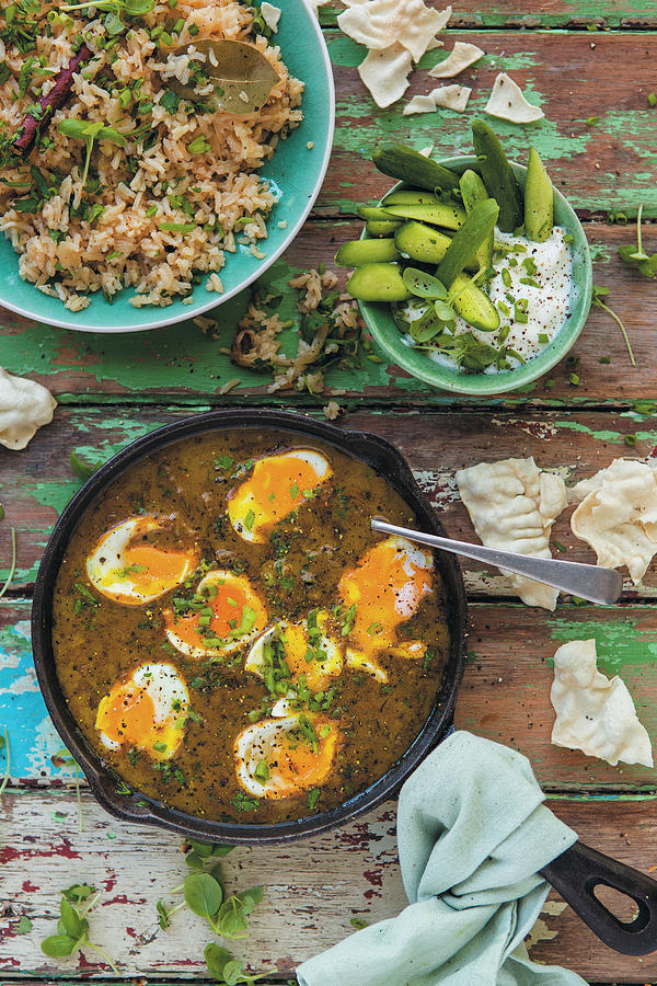 Curry Eggs And Raita Photograph by Great Stock!
