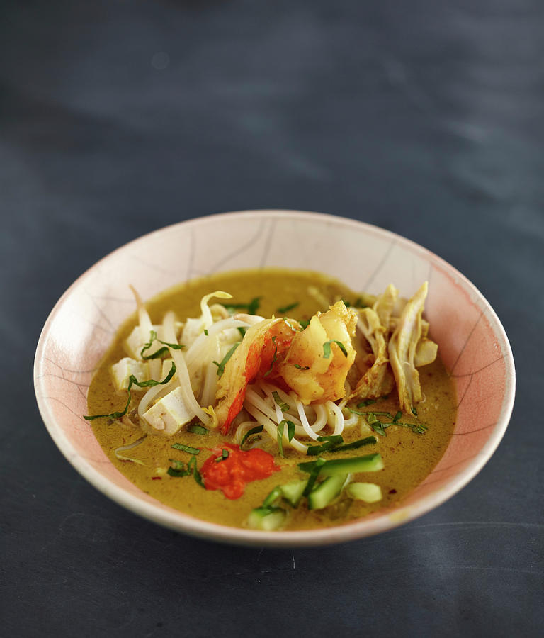 Curry Laksa south-asian Soup Photograph by Oliver Brachat