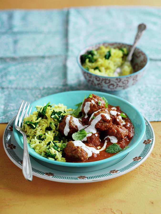 Curry With Beef Meatballs india Photograph by Gareth Morgans