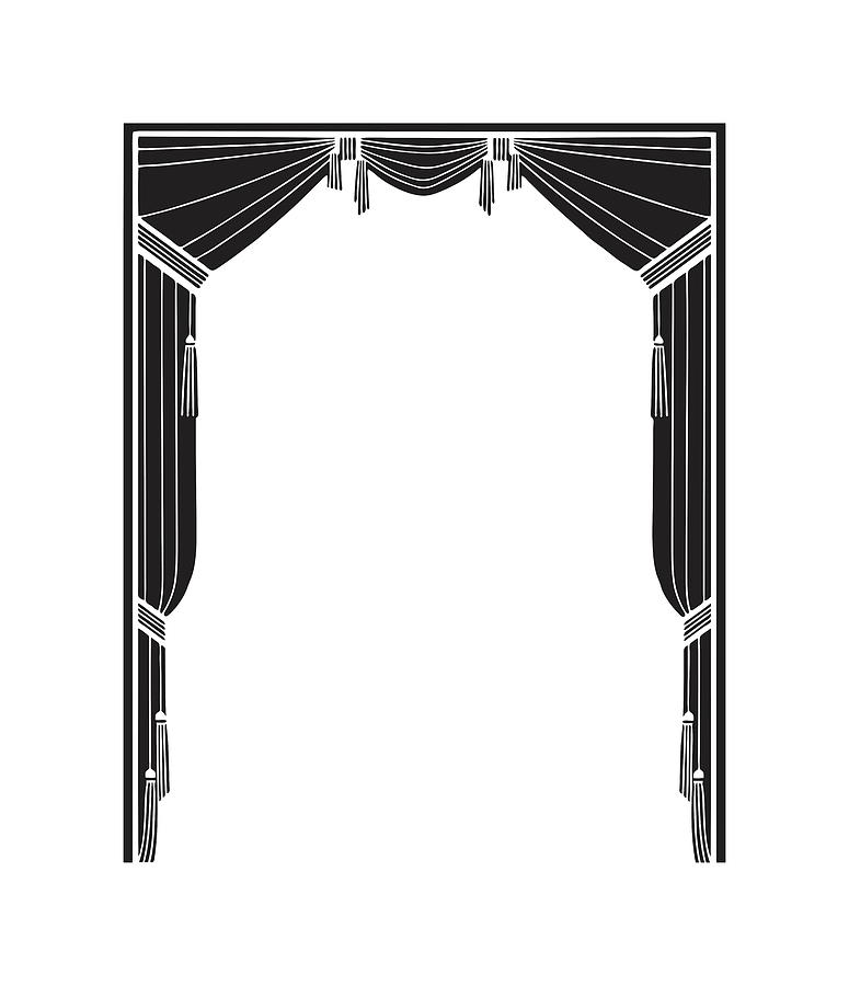 Curtain Frame Drawing by CSA Images - Fine Art America