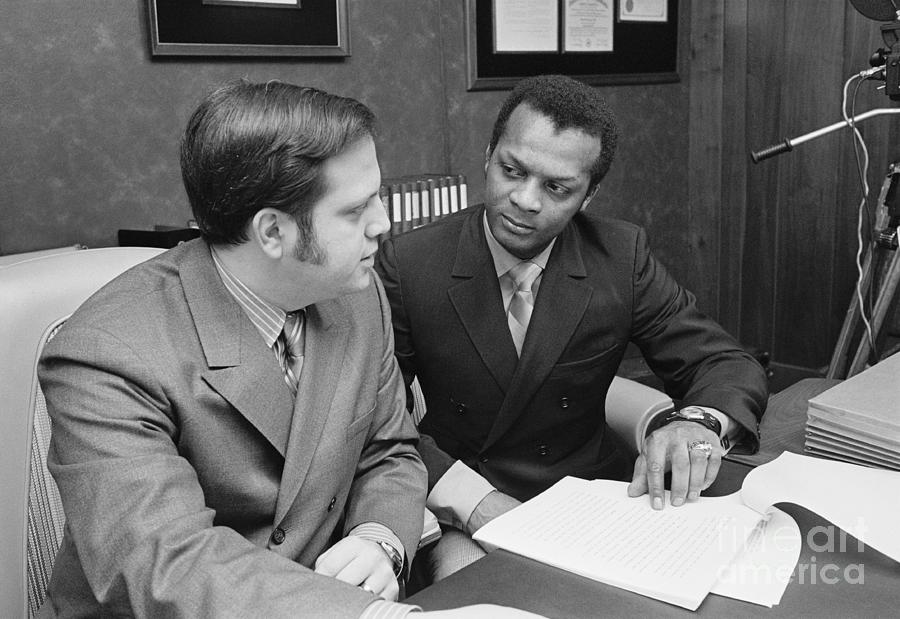 Curtis Flood Conversing With Attorney Photograph by Bettmann