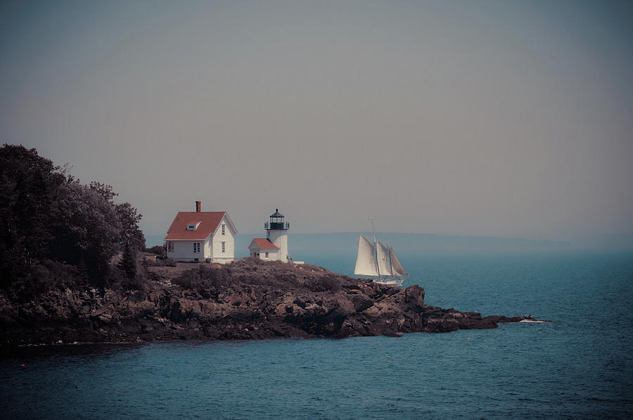 Curtis Island Lighthouse - Camden, Maine Photograph by Joann Vitali