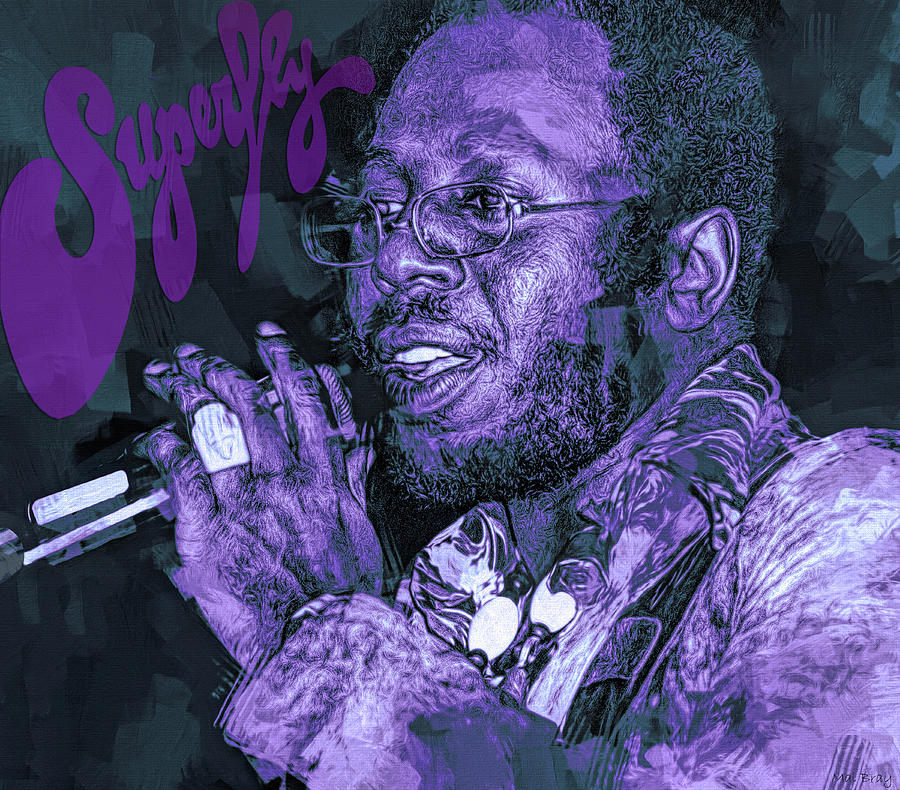 Curtis Mayfield Mixed Media by Mal Bray