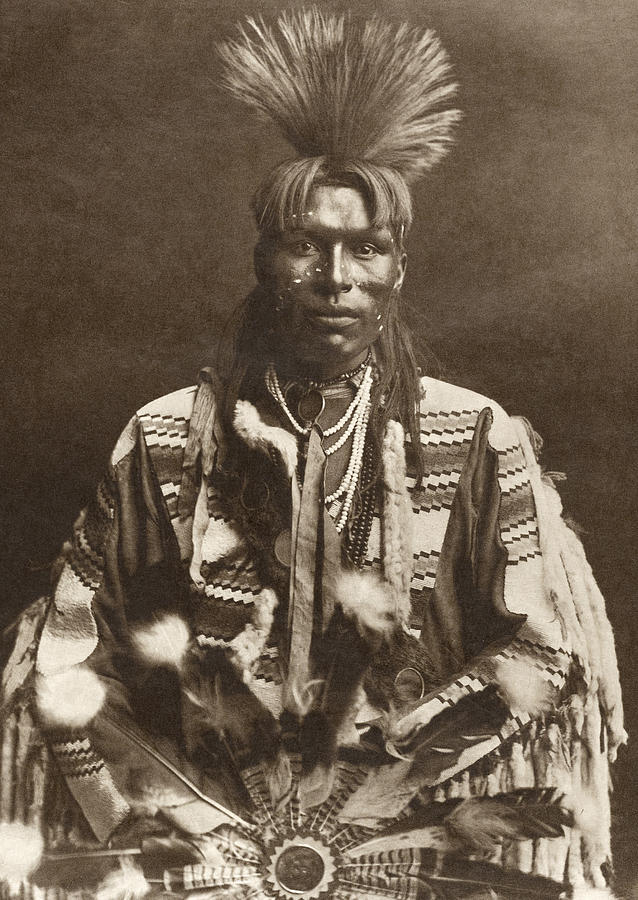 Piegan Man, 1900 Photograph by Edward Curtis