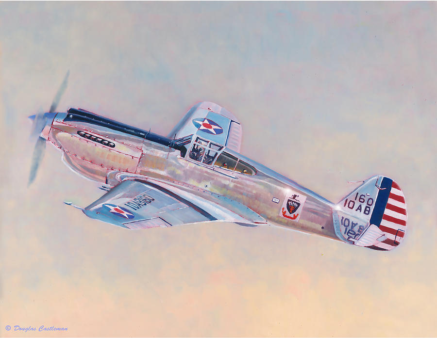 Curtiss P-40C Warhawk Painting by Douglas Castleman