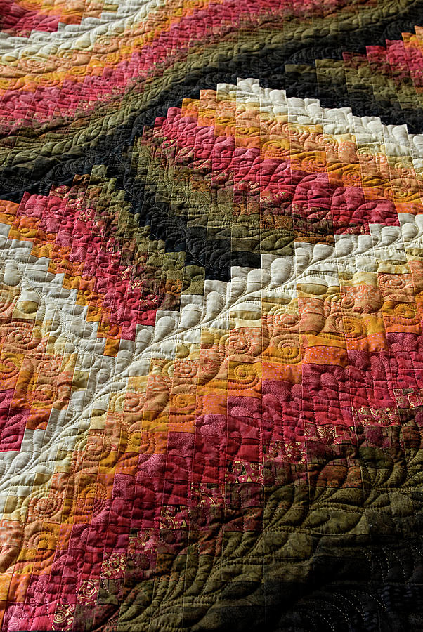 Curvaceous Quilt In Pink And Orange Photograph by Blue Mountain Images