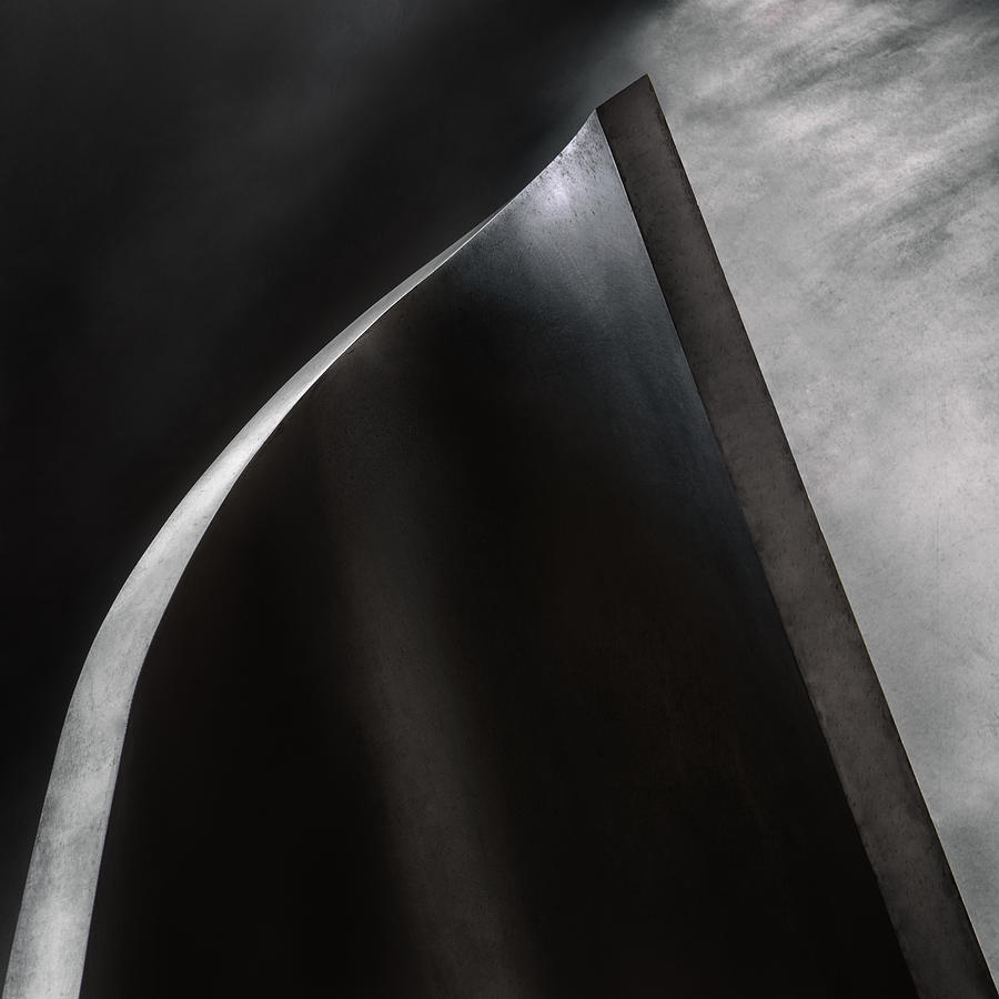 Abstract Photograph - Curved Steel by Gilbert Claes