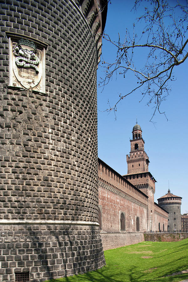 Curved Wall Of Stone Castle Digital Art by Walter Zerla Fine Art America