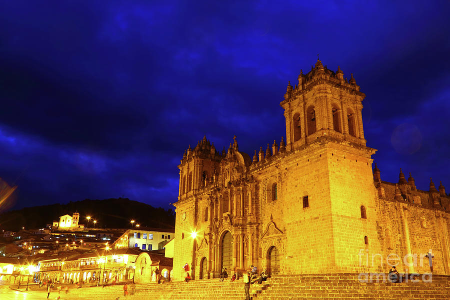Cusco Cathedral and Plaza de Armas Peru Photograph by James Brunker