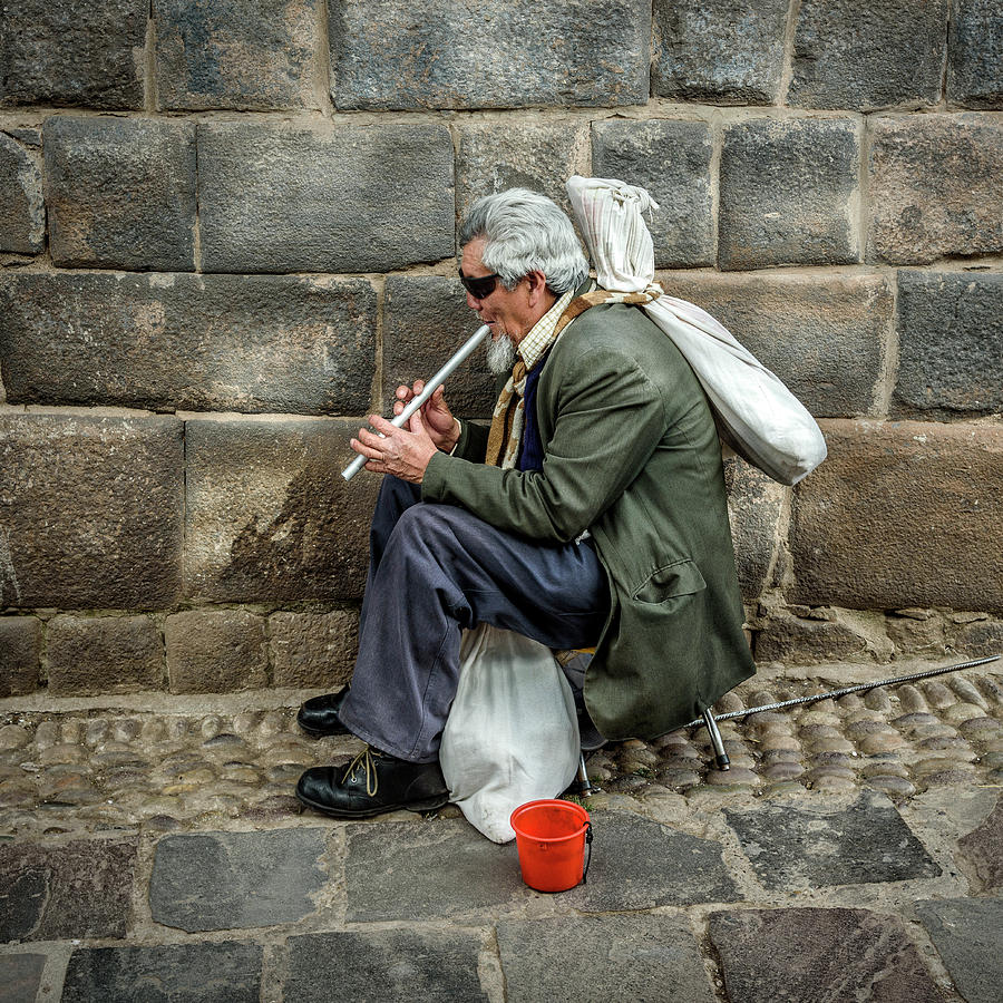 Cusco Man Photograph by Jon Exley