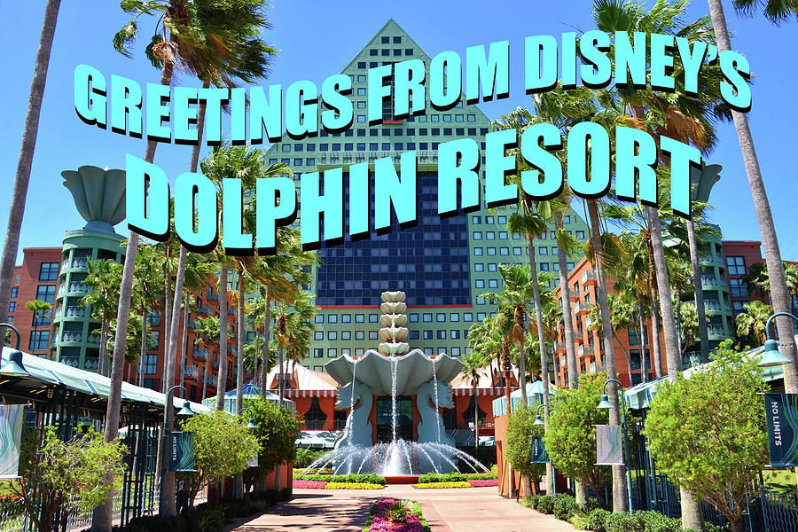 Architecture Photograph - Custom card Disneys Dolphin Resort by David Lee Thompson