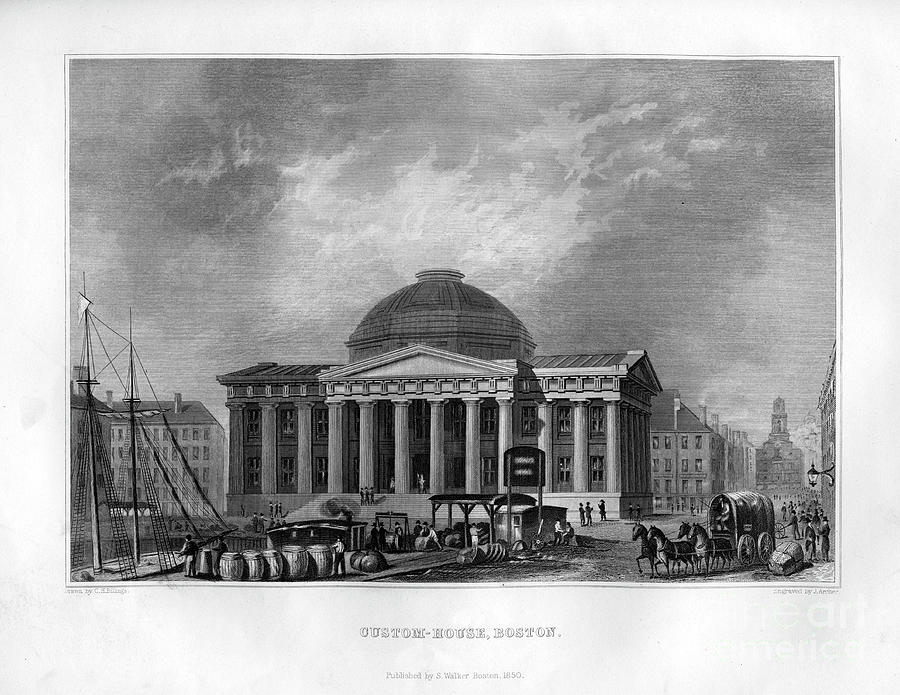 Custom House, Boston, Massachusetts Drawing by Print Collector