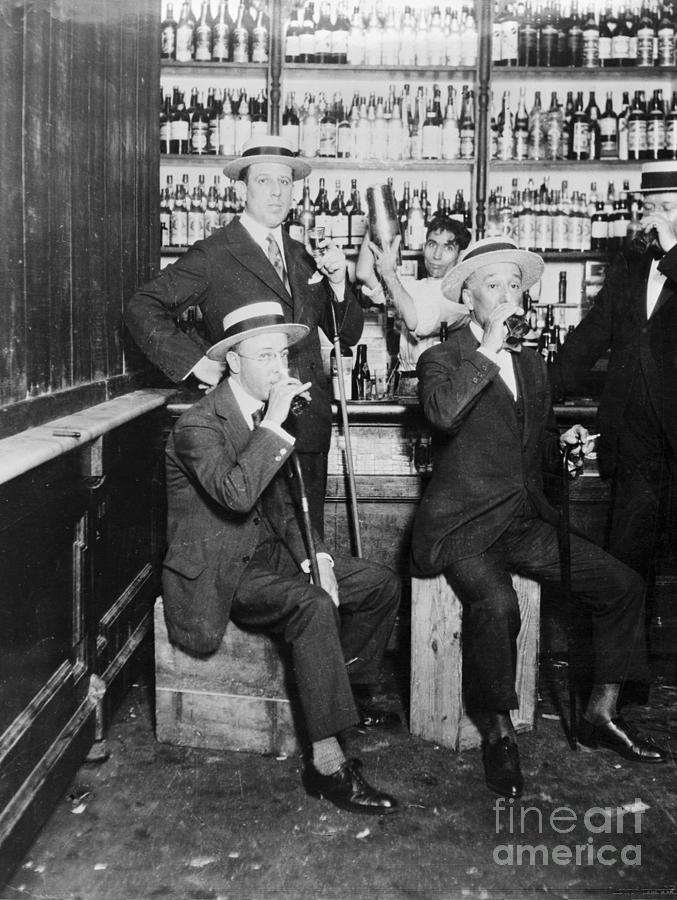 Customers Enjoying Drinks At A Speakeasy Photograph by Bettmann