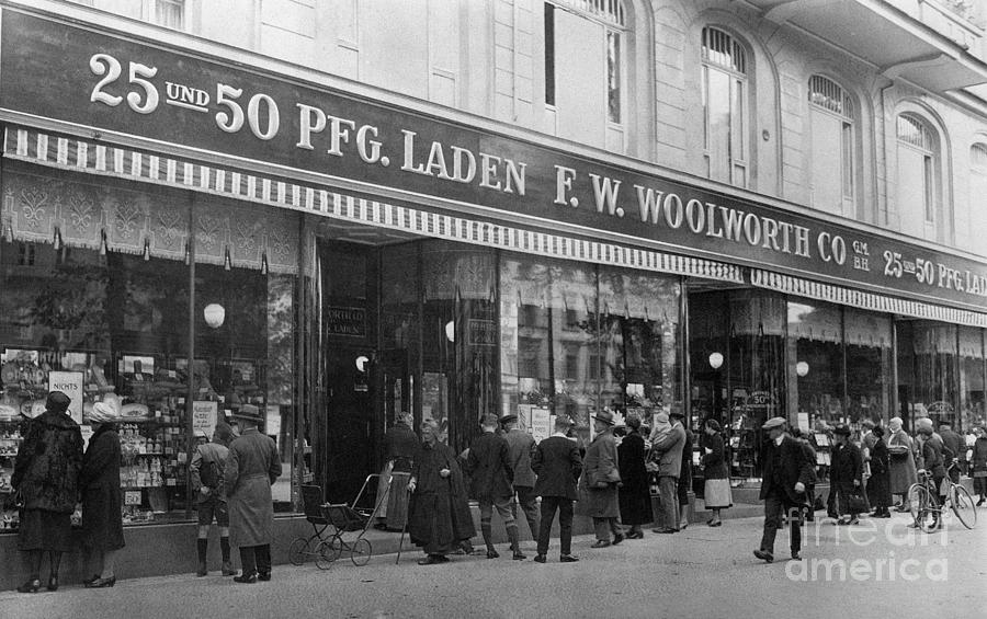 Customers Outside Of German Woolworths Photograph by Bettmann