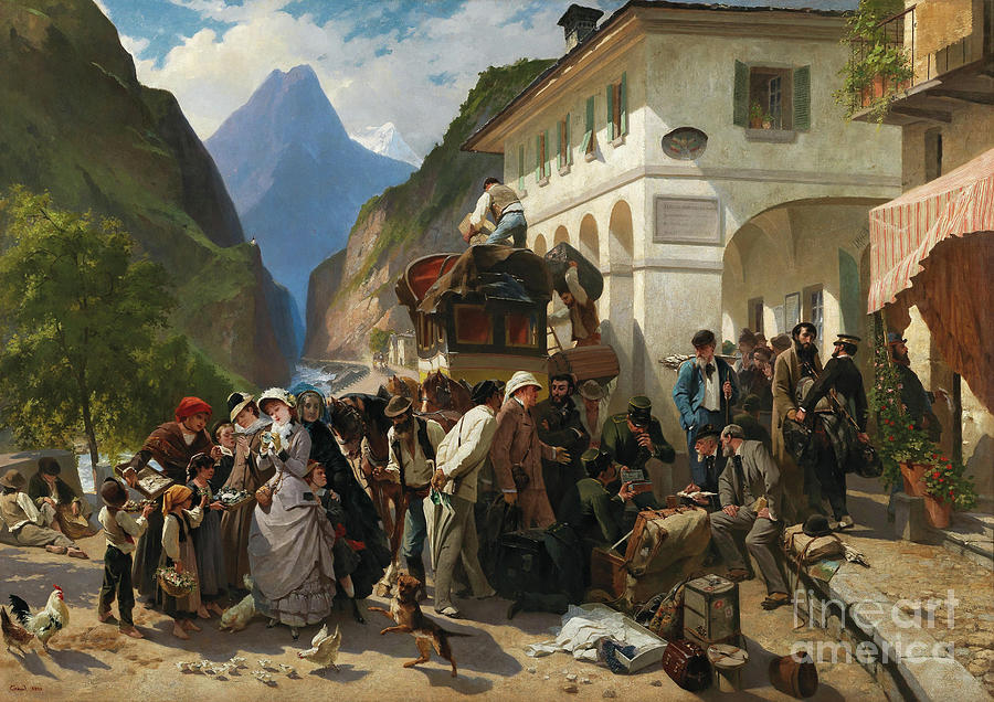 Customs At The Simplon Drawing by Heritage Images