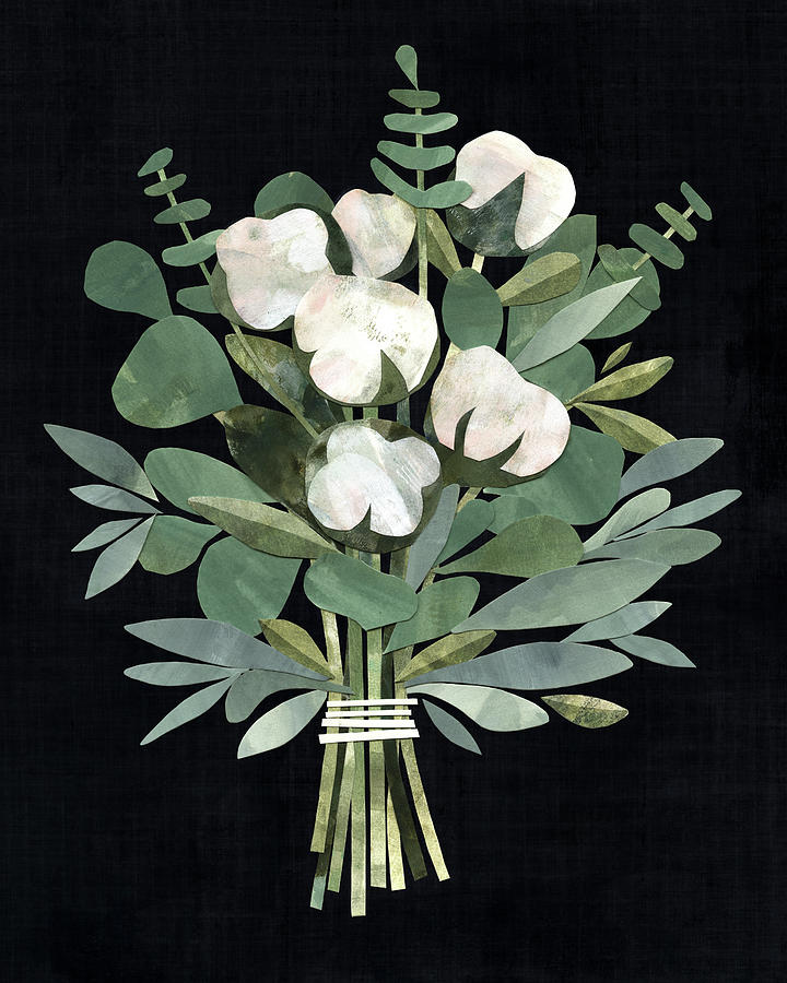Flower Painting - Cut Paper Bouquet I by Victoria Borges