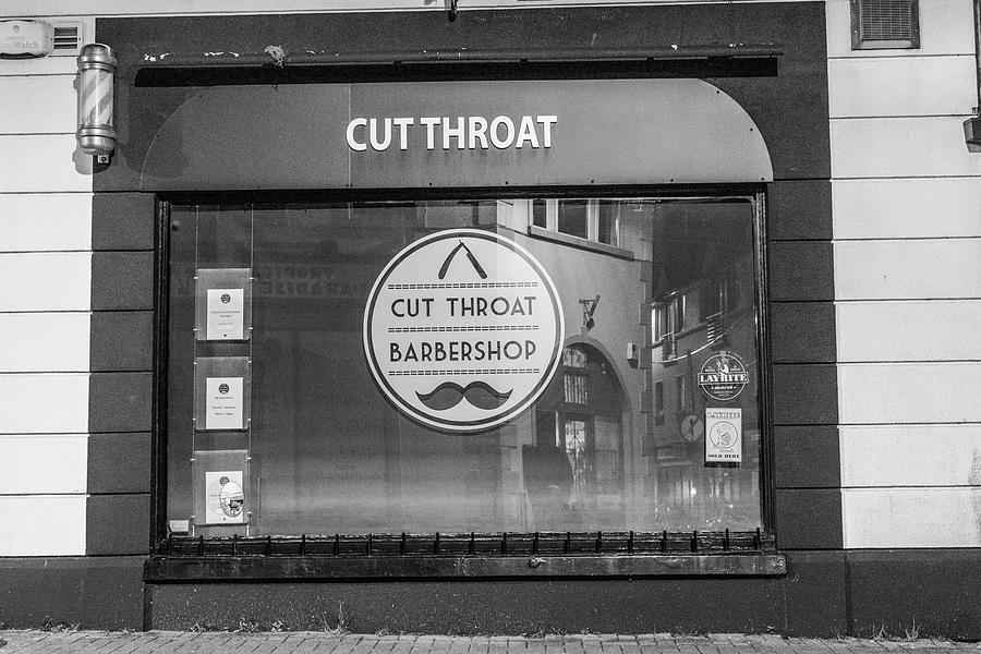 Cut Throat Barbershop Galway Ireland  Photograph by John McGraw